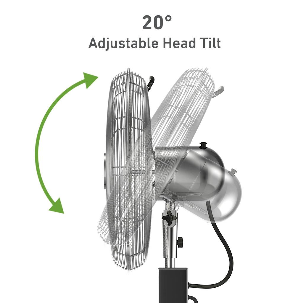 16" Digital Metal Stand Fan 3-Speed Oscillation M47693
