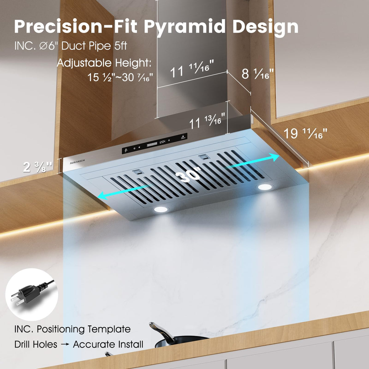 30-inch Wall Mount Range Hood D74340