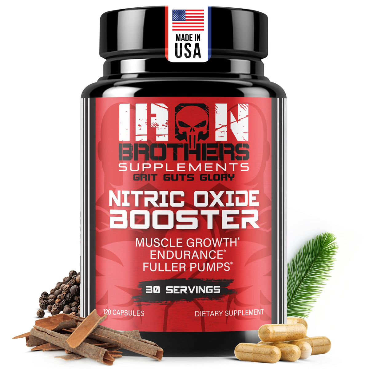 120 Vegan Capsules Nitric Oxide Supplement S49227