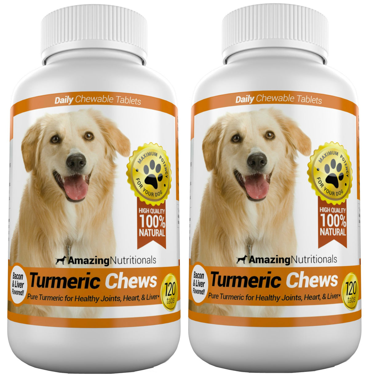 120 Chews Turmeric Curcumin Pet Antioxidant O223