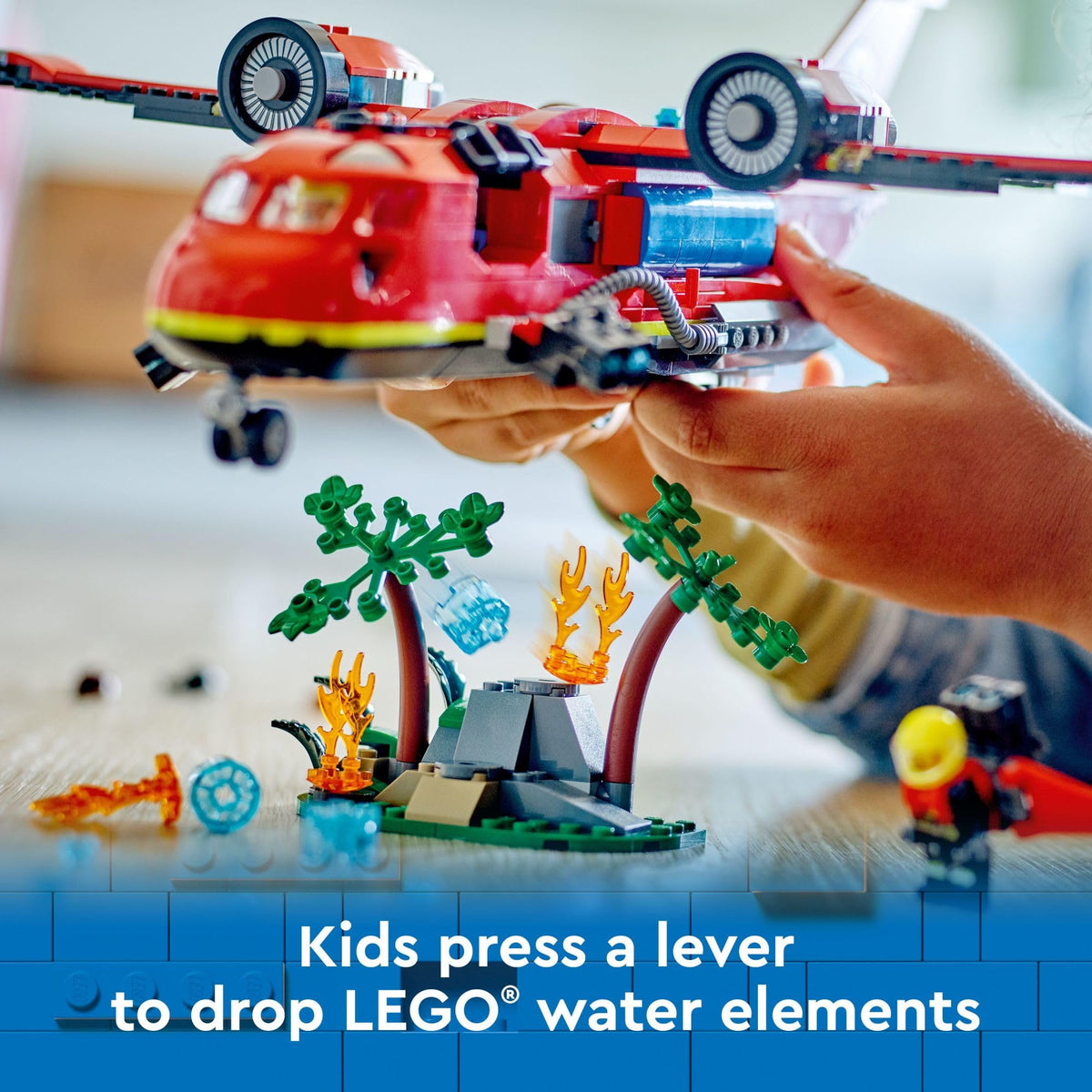 Fire Rescue Plane Toy with 3 Minifigures C1468