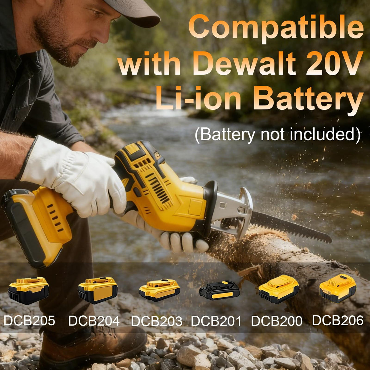 Cordless Reciprocating Saw 0-3500 SPM Variable Speed with 4 Blades G394