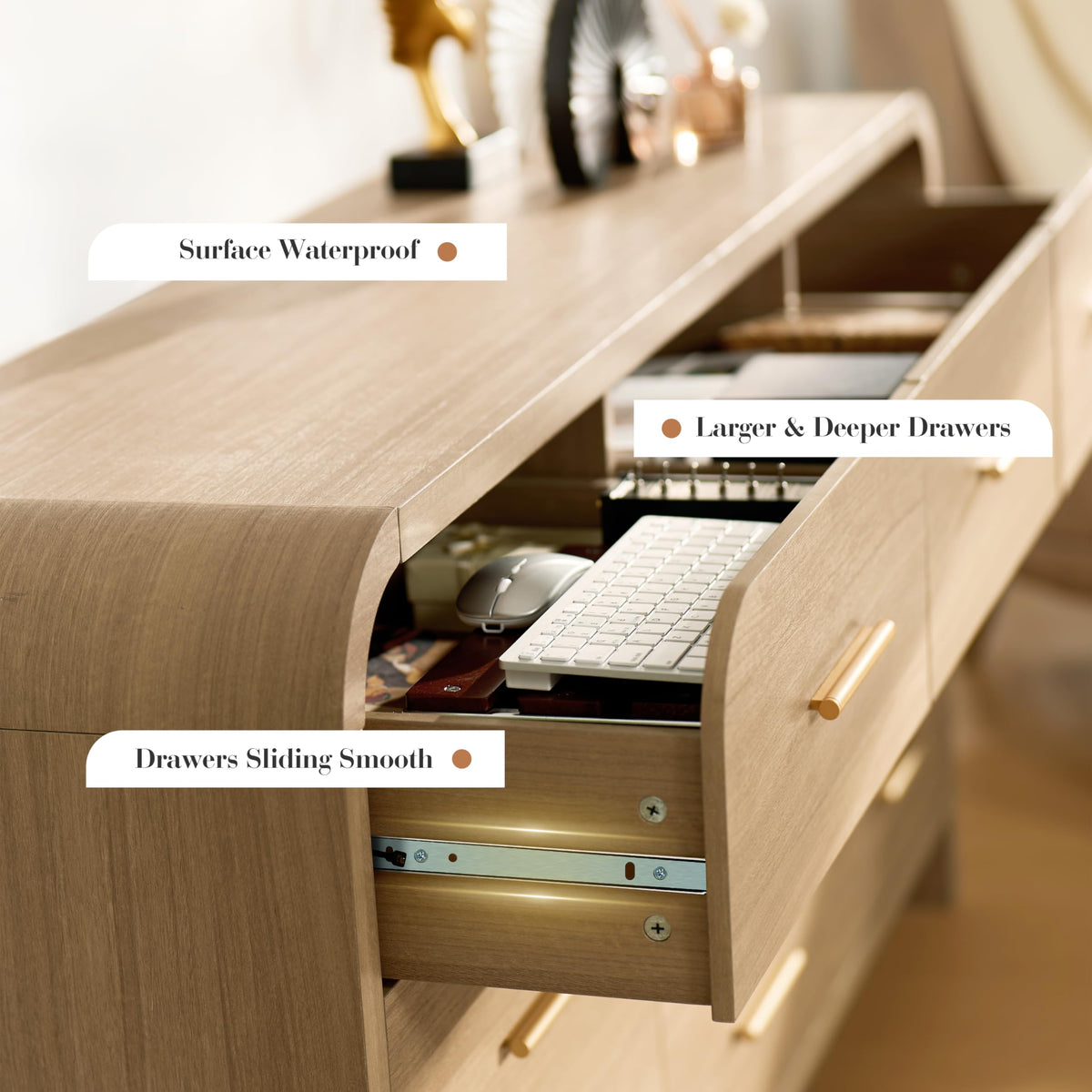 Gray Oak 9 Drawer Dresser Z2561
