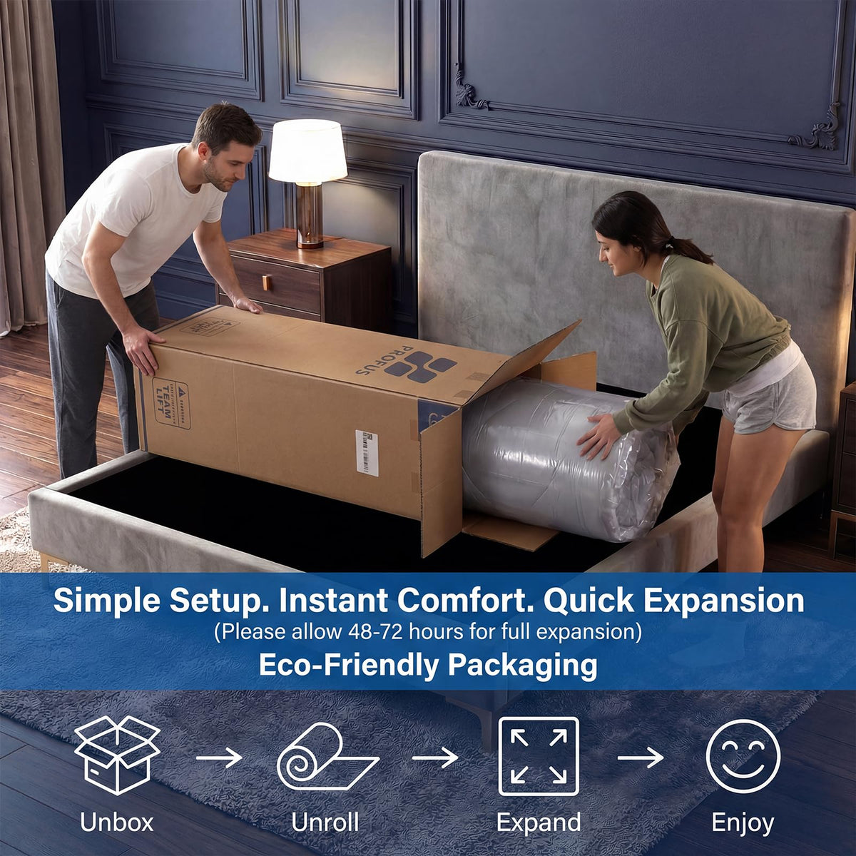 Full Size 12 Inch Memory Foam Hybrid Mattress W725696