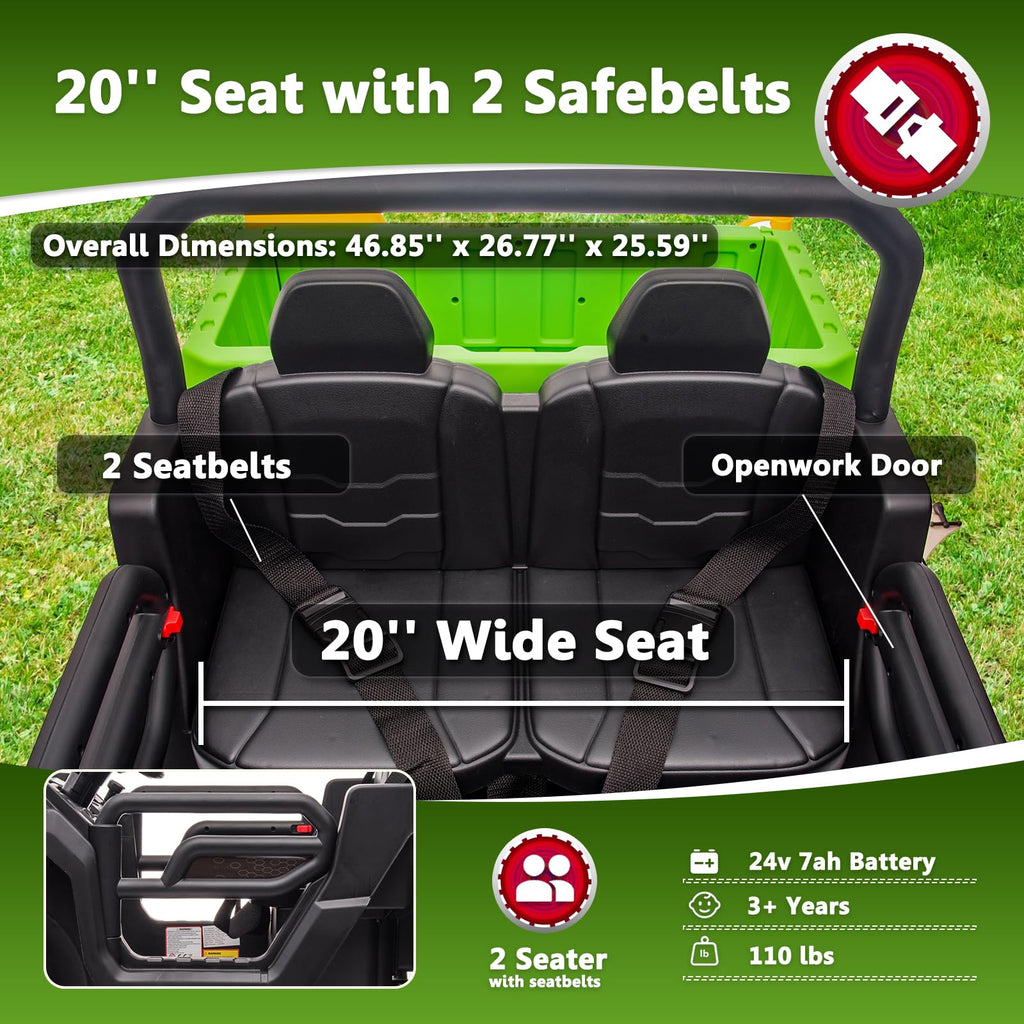 24V 2 Seater Electric Car with Dump Bed C889482