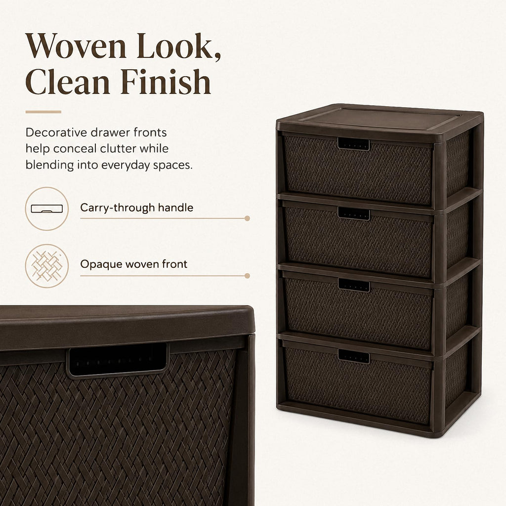 4 Drawer Tower with Removable Bins U29743