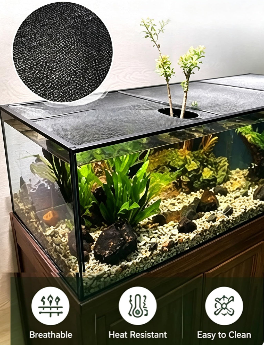 Aluminum Mesh Aquarium Lid for 10-20 Gallon Tanks T381316