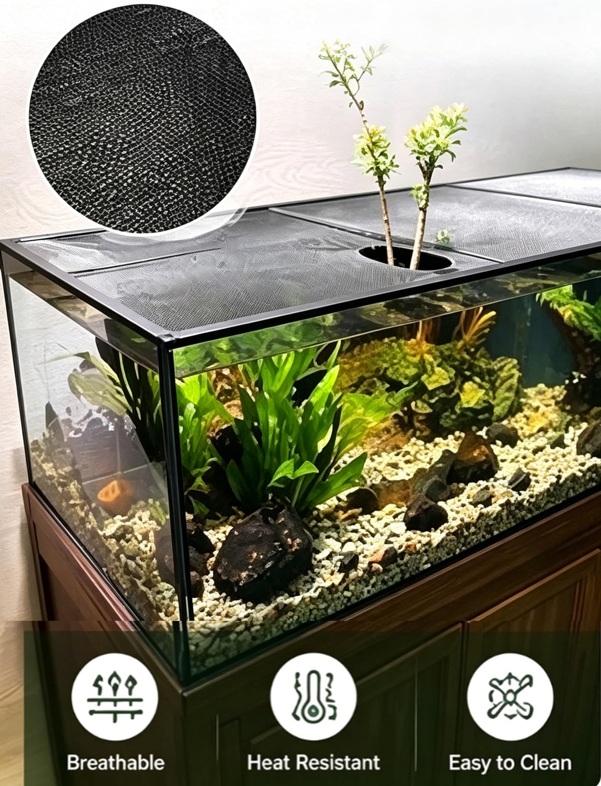 Aluminum Mesh Aquarium Lid for 10-20 Gallon Tanks T381316