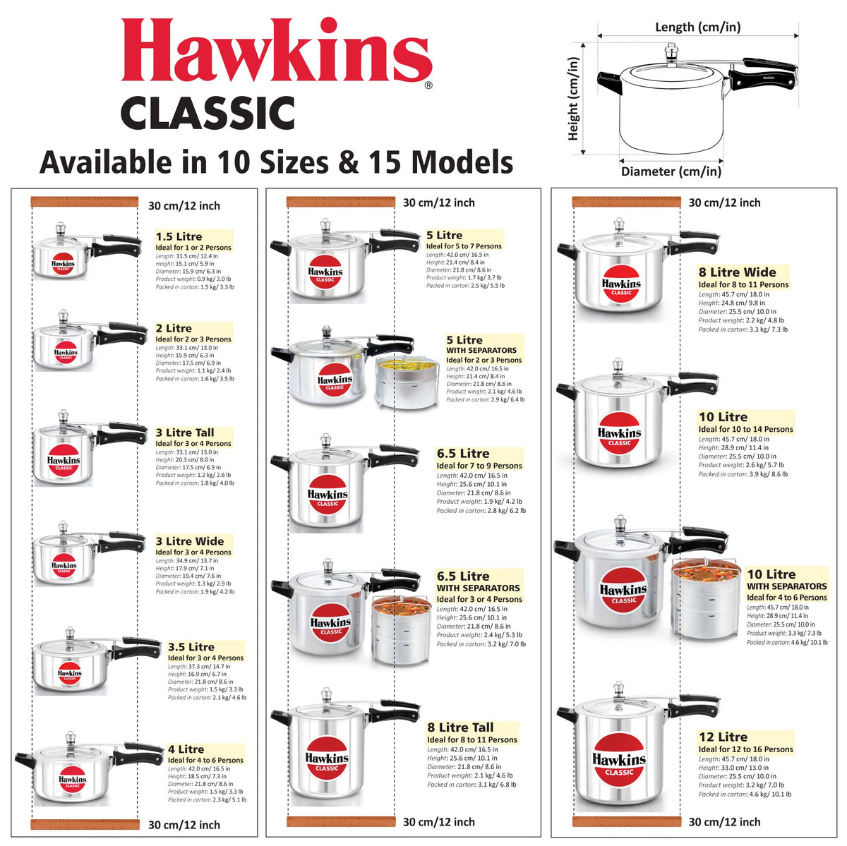 Aluminum 2.0 Litre Pressure Cooker R839006