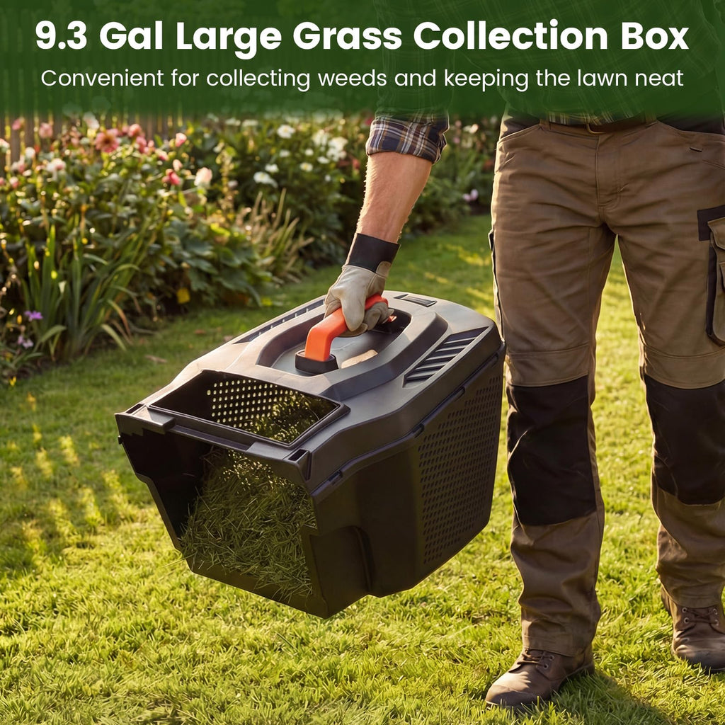 14" Corded Electric Push Lawn Mower with Grass Collection Box H966623
