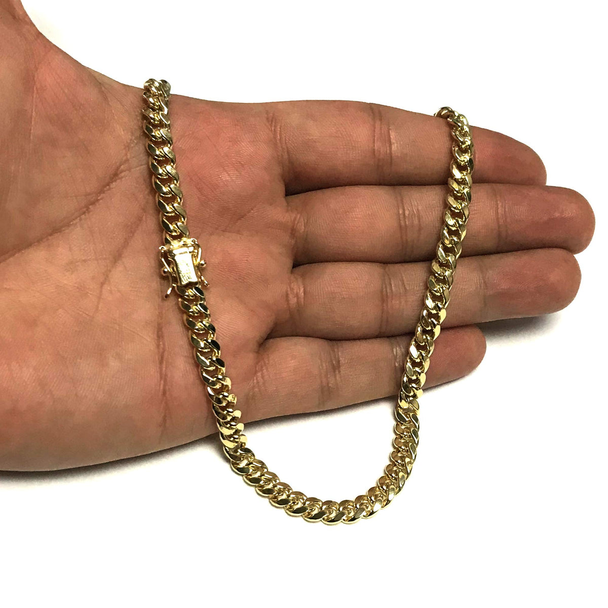 14k Yellow Gold Cuban Link Chain Necklace T667447