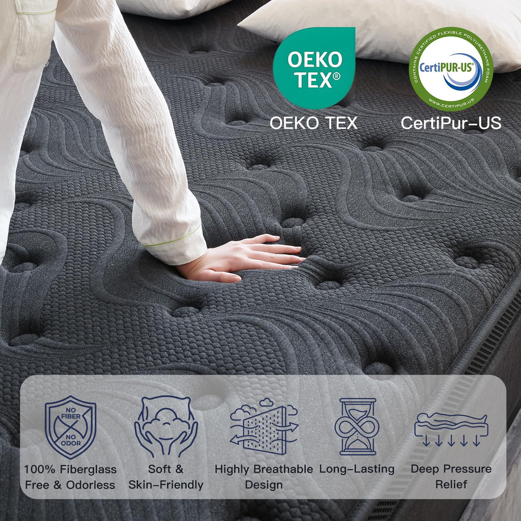 Full Size 12 Inch Memory Foam Hybrid Mattress W725696