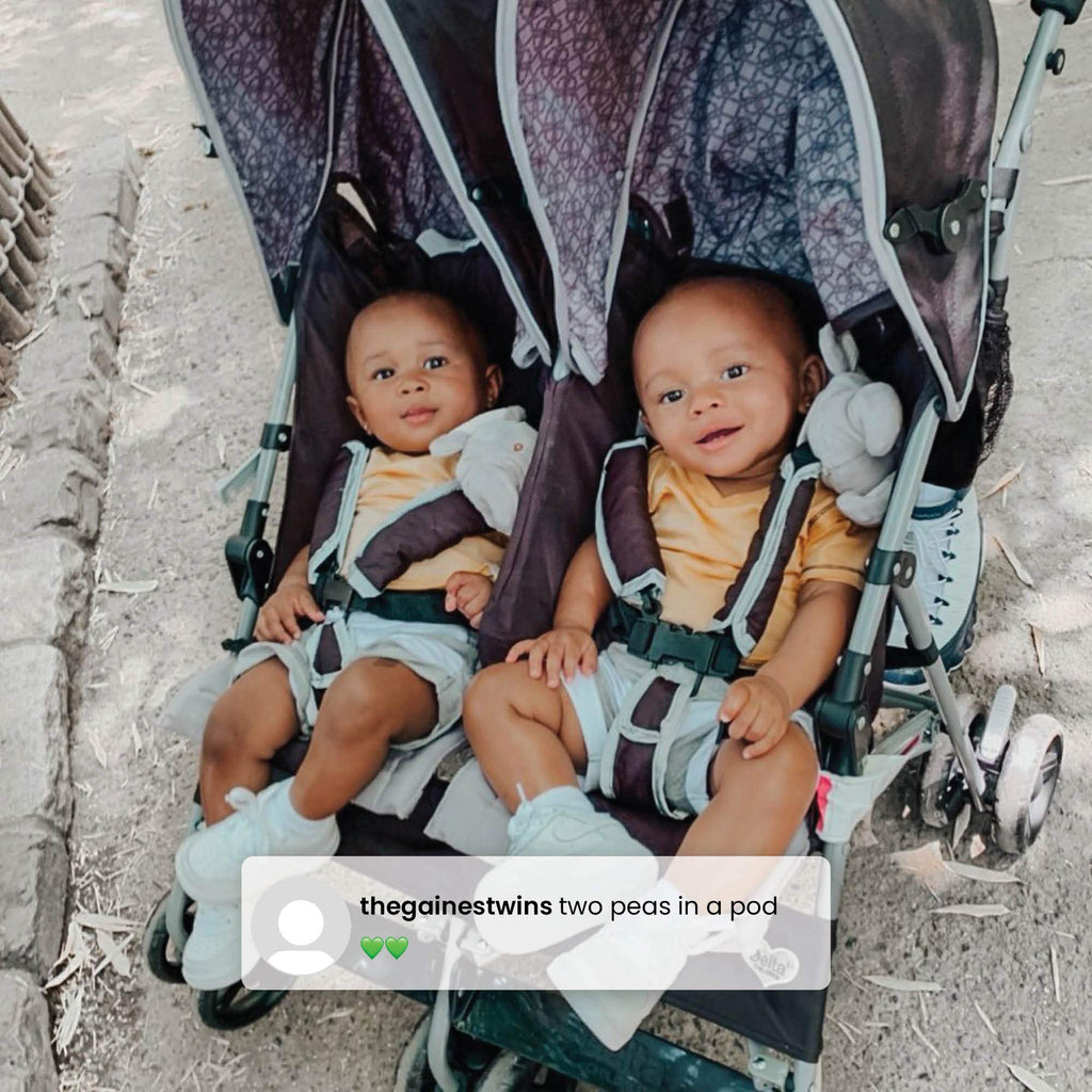 Side by Side Stroller with Recline, Storage & Compact Fold N492