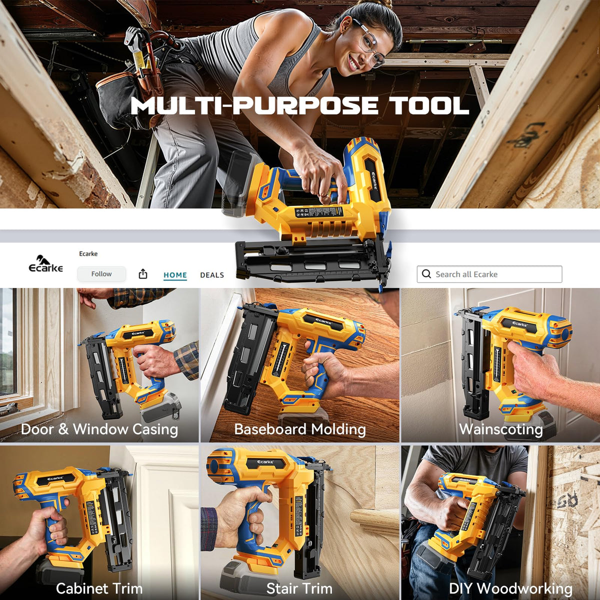 16 Gauge Cordless Straight Brad Nailer B4136