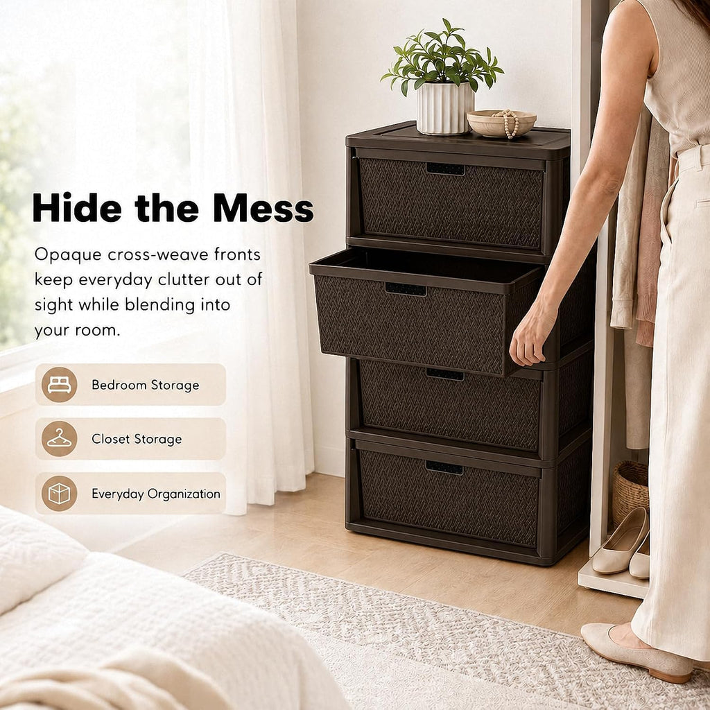 4 Drawer Tower with Removable Bins U29743