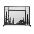 Black Metal Fireplace Screen O49909