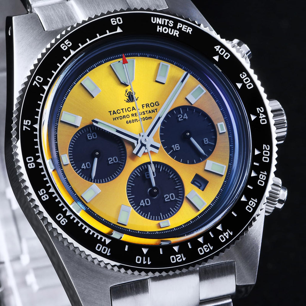 Chronograph Watch Sapphire Crystal Waterproof 100M O26753