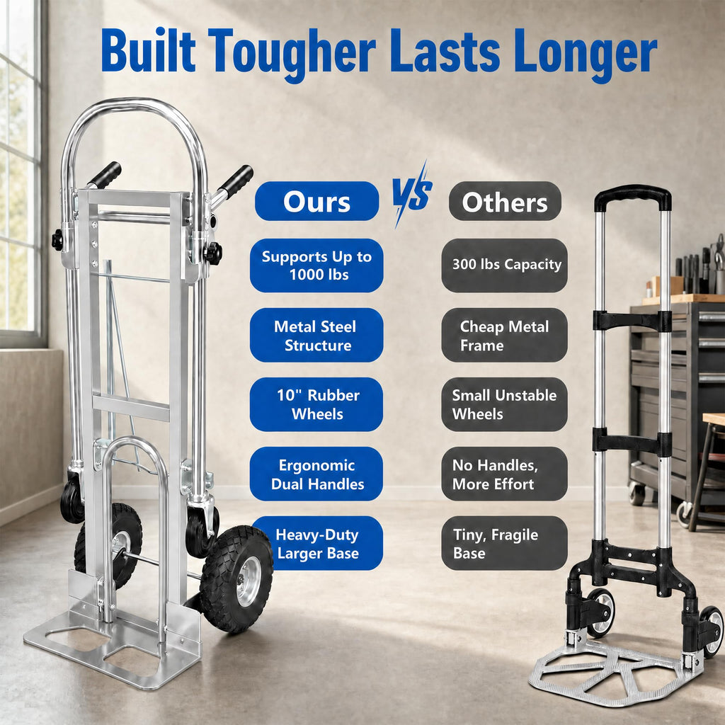 4 in 1 Stainless Steel Folding Hand Truck Dolly E391