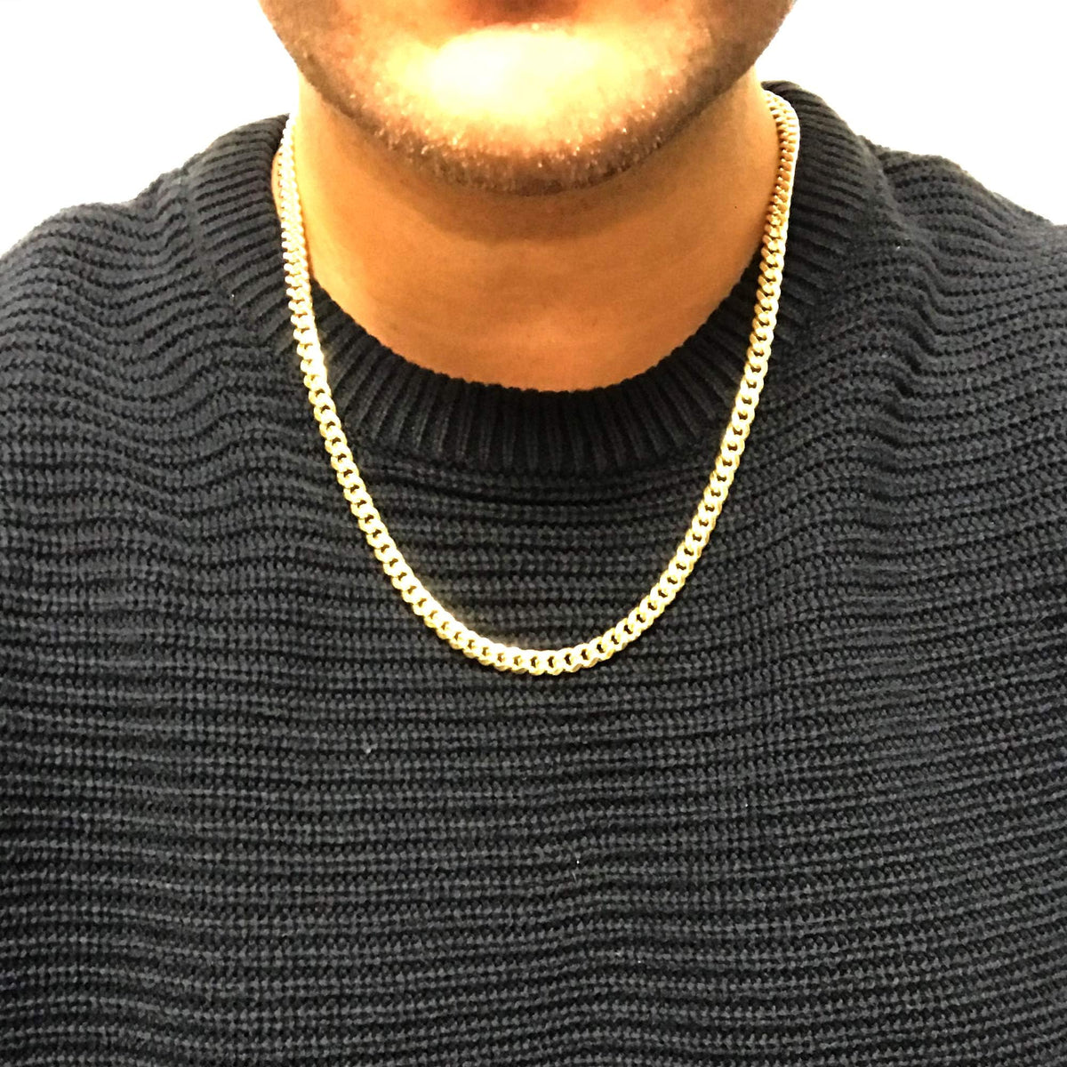 14k Yellow Gold Cuban Link Chain Necklace T667447