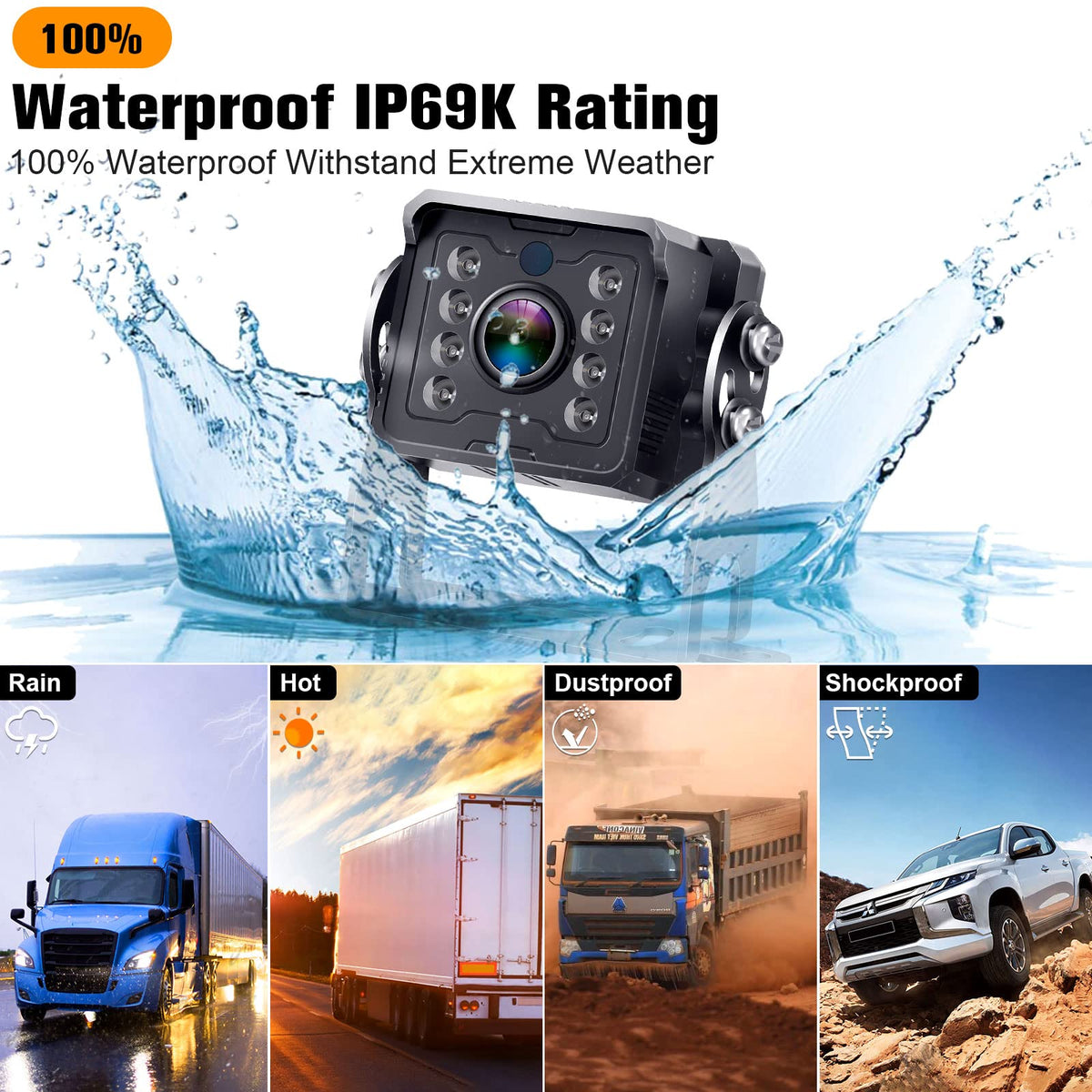7" Split Screen Dual Backup Camera System Y2276