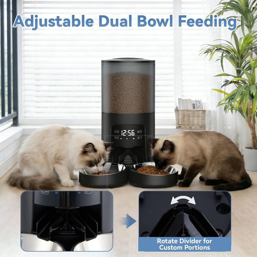 Automatic Cat Feeder 6L Black Y9531
