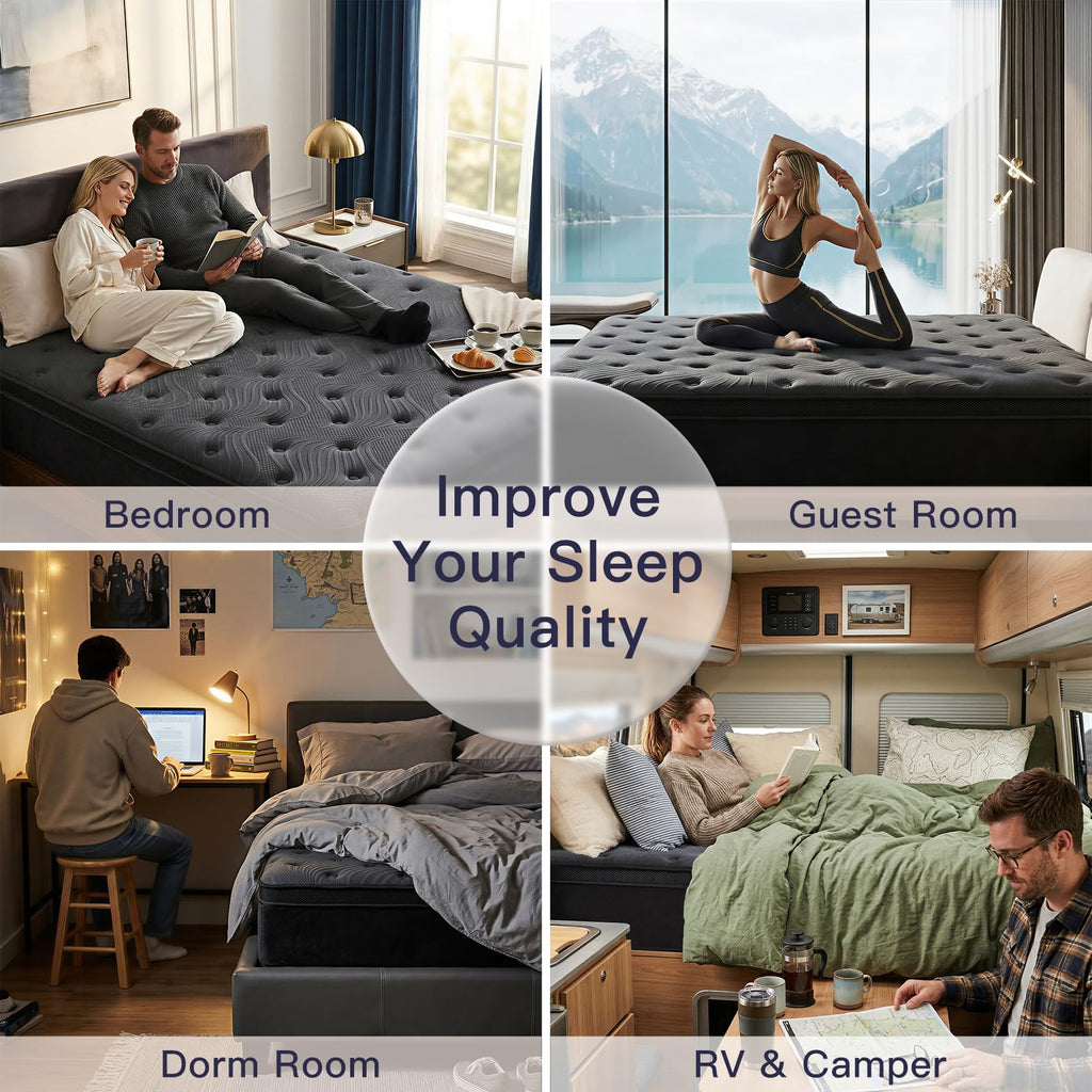Full Size 12 Inch Memory Foam Hybrid Mattress W725696