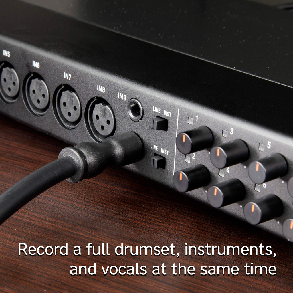 Rackmount USB Audio/MIDI Interface, 8 XLR/8 1/4" Inputs, 8 Outputs, Black G540392