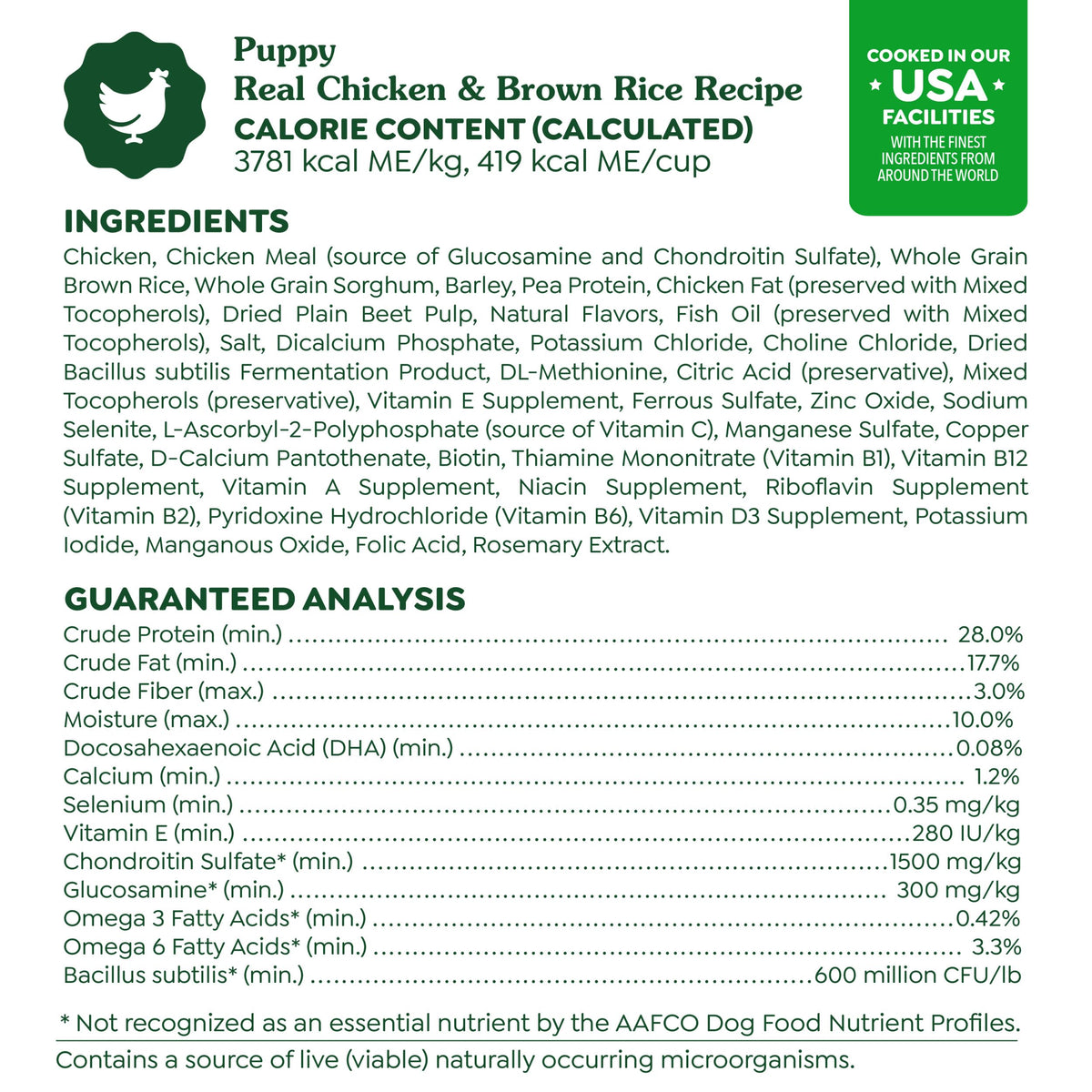 Puppy Dry Dog Food Chicken & Rice 13.5 lb K416