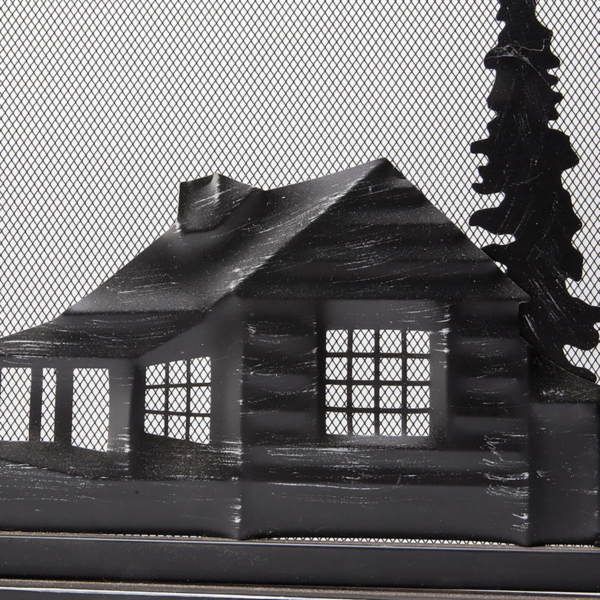 Black Metal Fireplace Screen O49909
