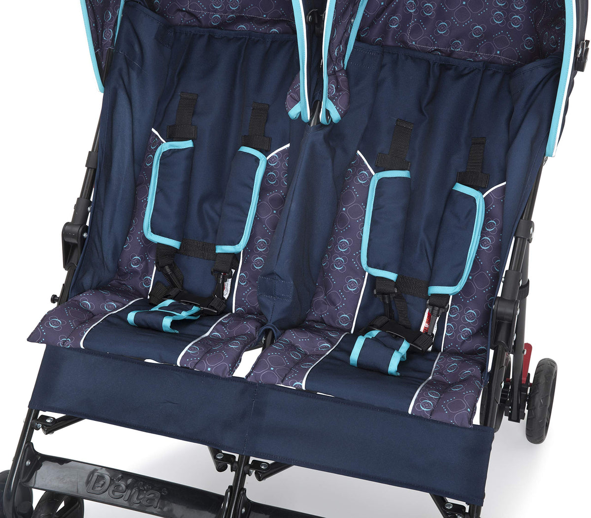 Side by Side Stroller with Recline, Storage & Compact Fold N492