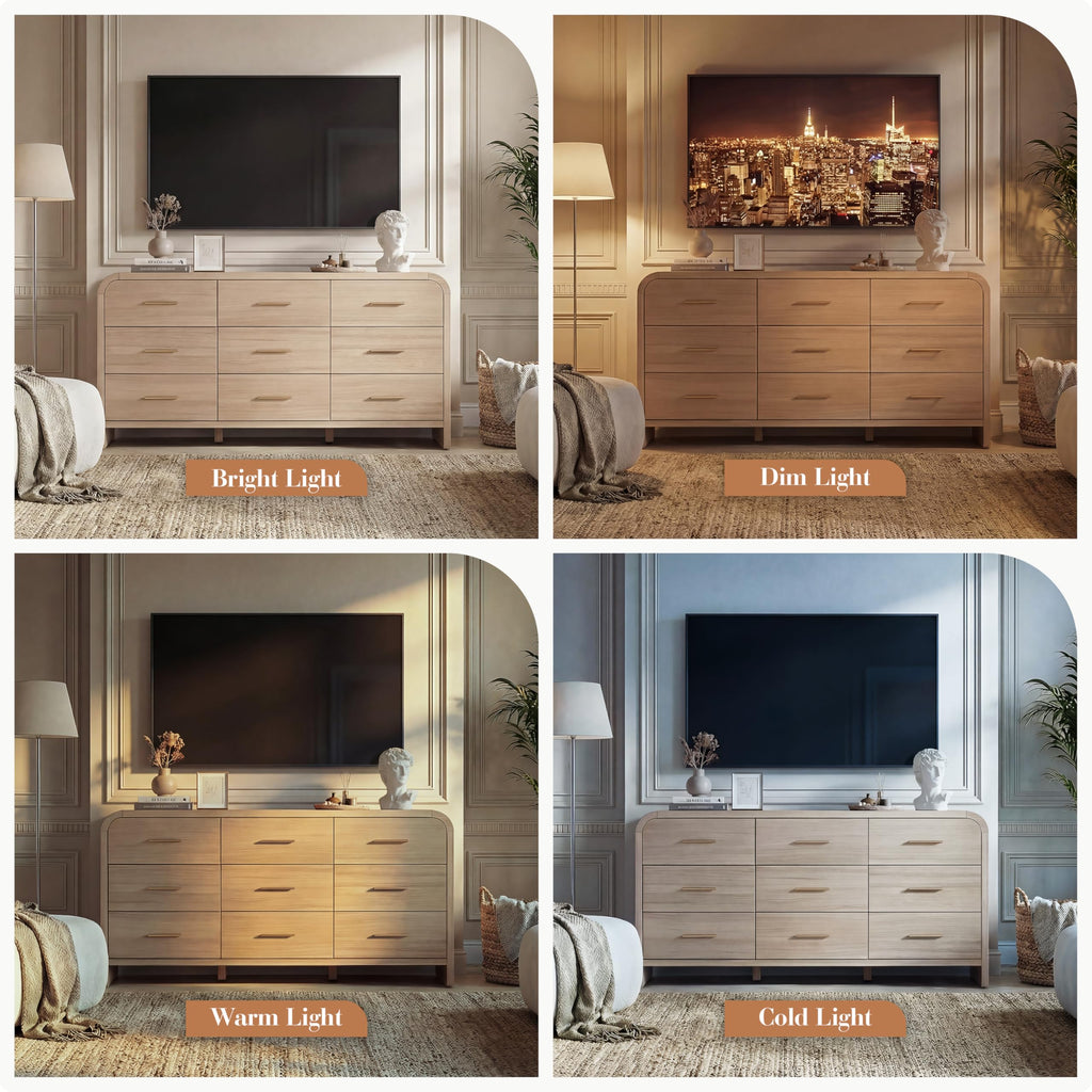 Gray Oak 9 Drawer Dresser Z2561