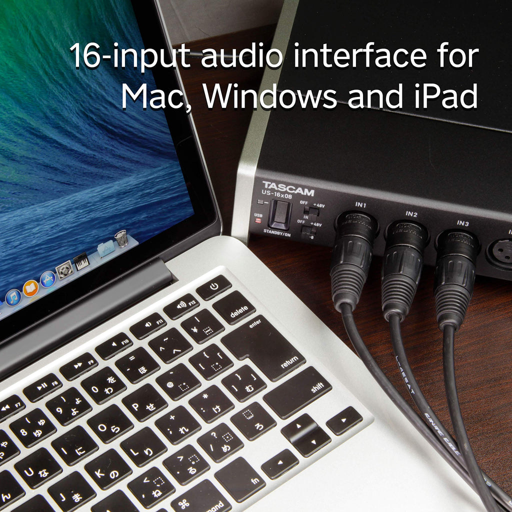 Rackmount USB Audio/MIDI Interface, 8 XLR/8 1/4" Inputs, 8 Outputs, Black G540392
