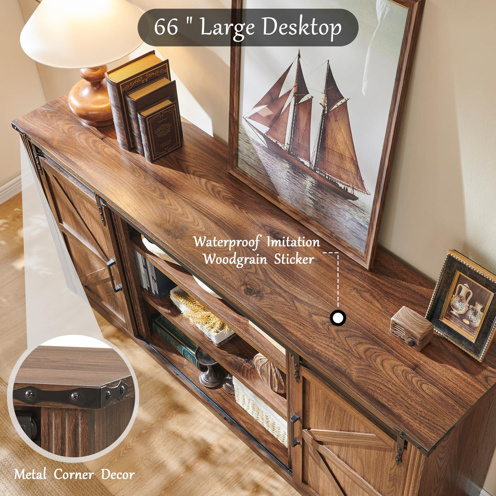 66" TV Stand with 4 Drawers D585