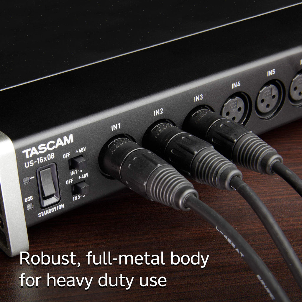 Rackmount USB Audio/MIDI Interface, 8 XLR/8 1/4" Inputs, 8 Outputs, Black G540392