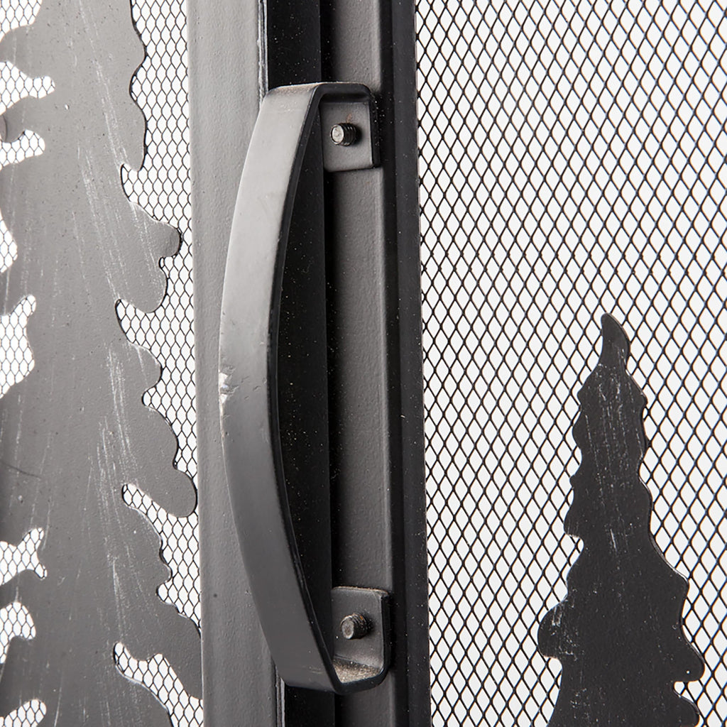 Black Metal Fireplace Screen O49909