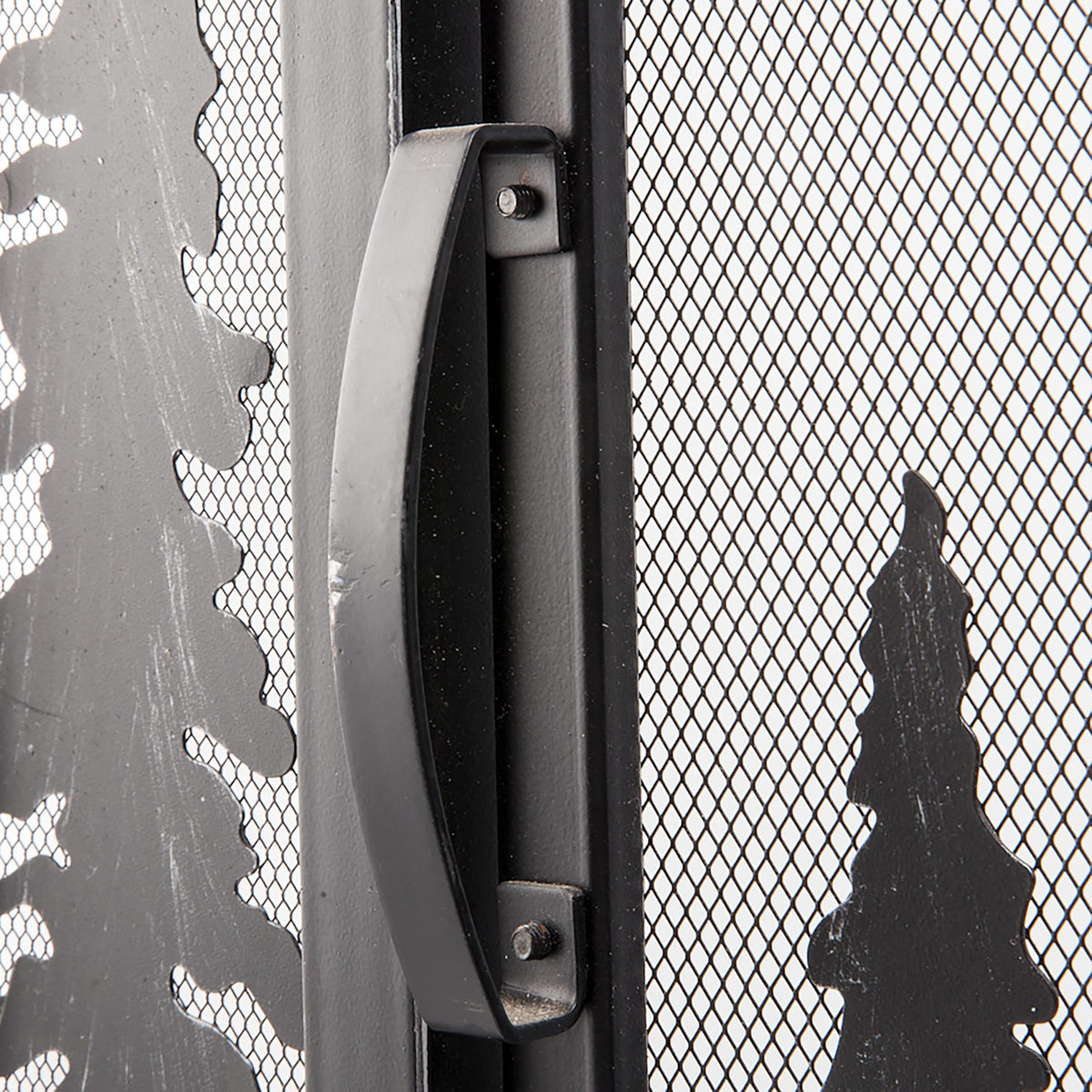 Black Metal Fireplace Screen O49909